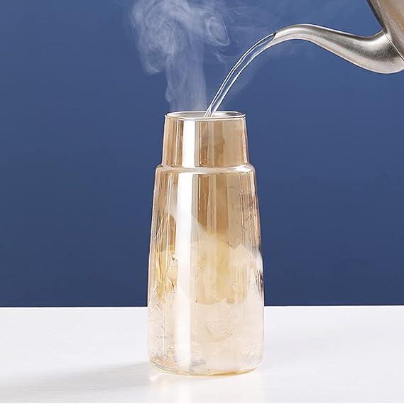 A Yalucky - Juego de jarra de agua con vaso, jarra de noche y vaso para mesita de noche, recámara, habitación de invitados, jarra de agua para bebidas frías, dispensador de enjuague bucal para baño.