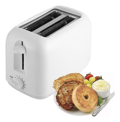 Pan Blanco Doble Y Tostador De Bagel - Amplio Plato De Plata