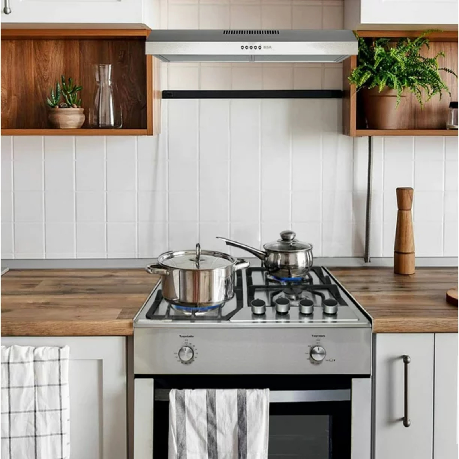 CAMPANA EXTRACTORA DE PARED 60 CM ACERO INOX (CAMP60C)