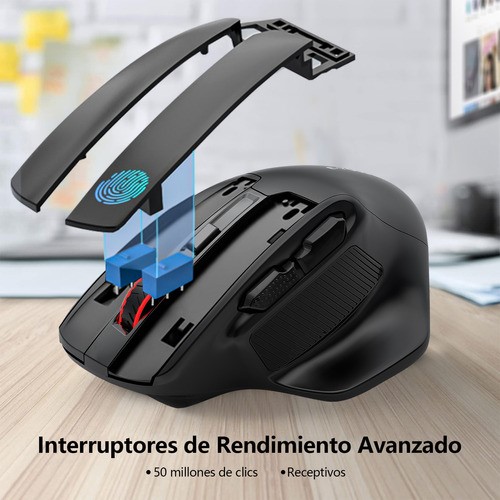 Mouse Inalámbrico Ergonómico F30 Con Receptor Usb 2.4ghz De Gama Alata,