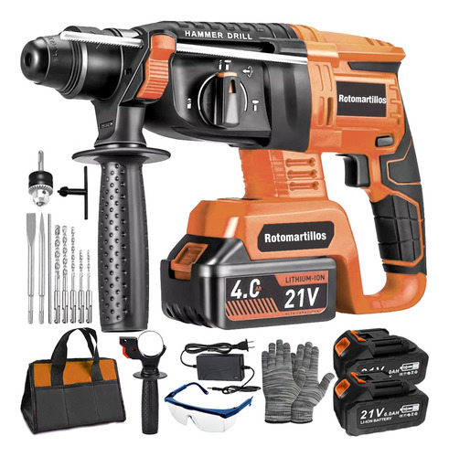 Rotomartillo Inalámbrico Taladro Sds-plus 2200w/2 Batería