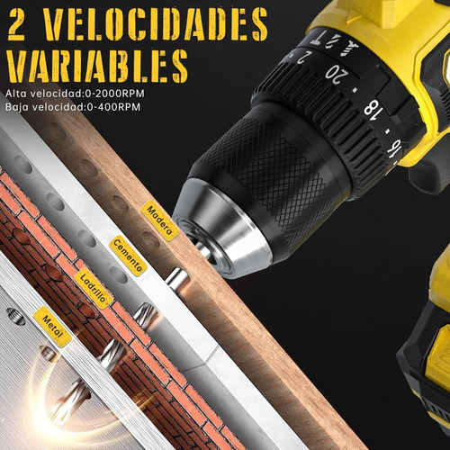 Taladros Rotomartillo Inalámbricos Sidsys Sin Carbones 4.0ah