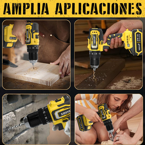 Taladros Rotomartillo Inalámbricos Sidsys Sin Carbones 4.0ah