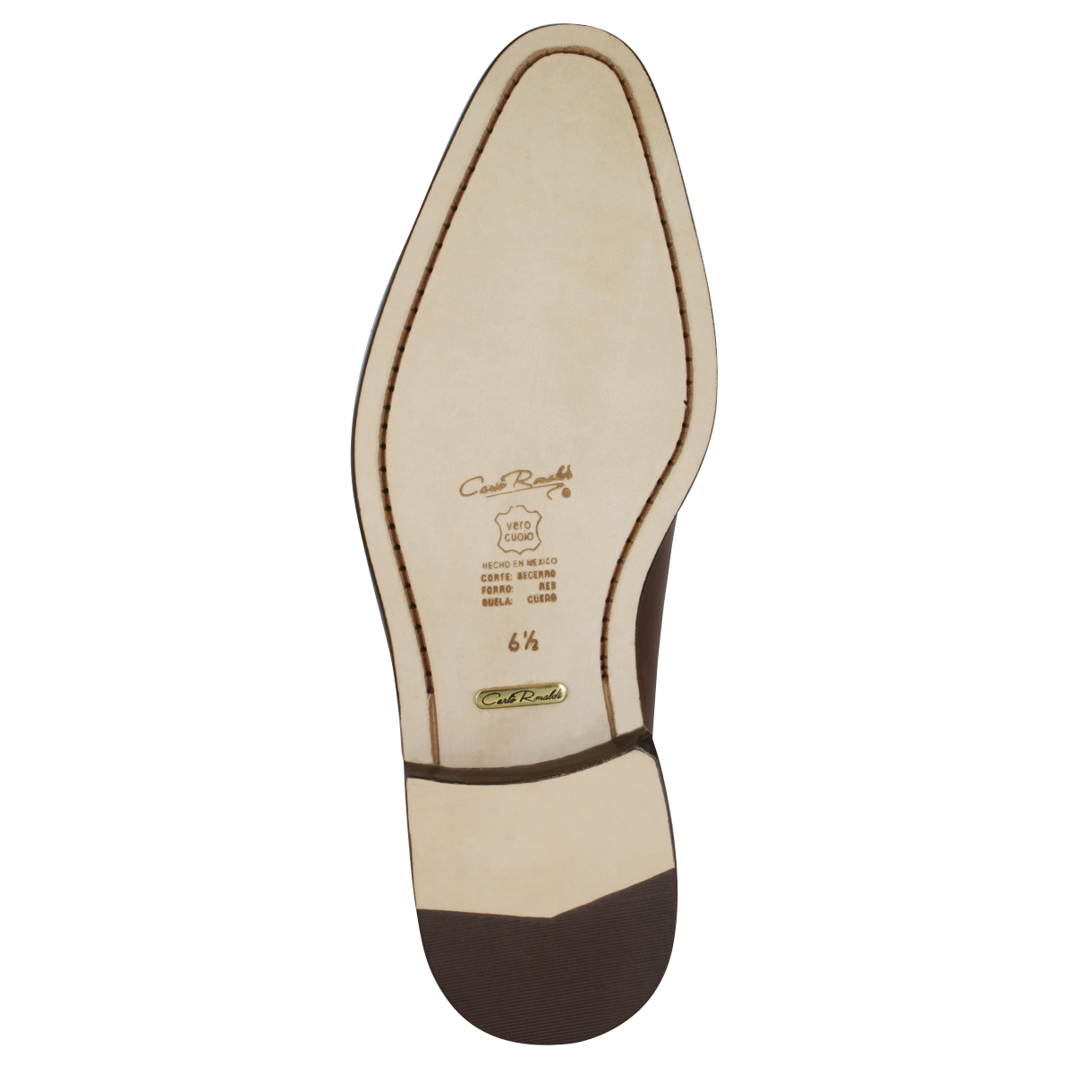 Zapato Formal Hombre Carlo Ronaldi 1030 Becerro Capuchino Cuero Casual.