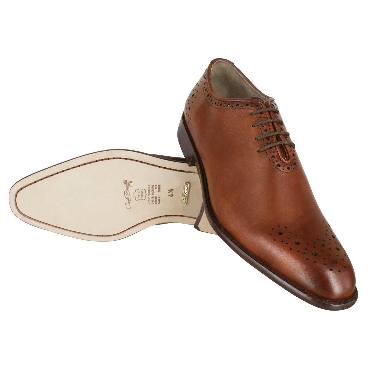 Zapato Formal Hombre Carlo Ronaldi 1030 Becerro Capuchino Cuero Casual.