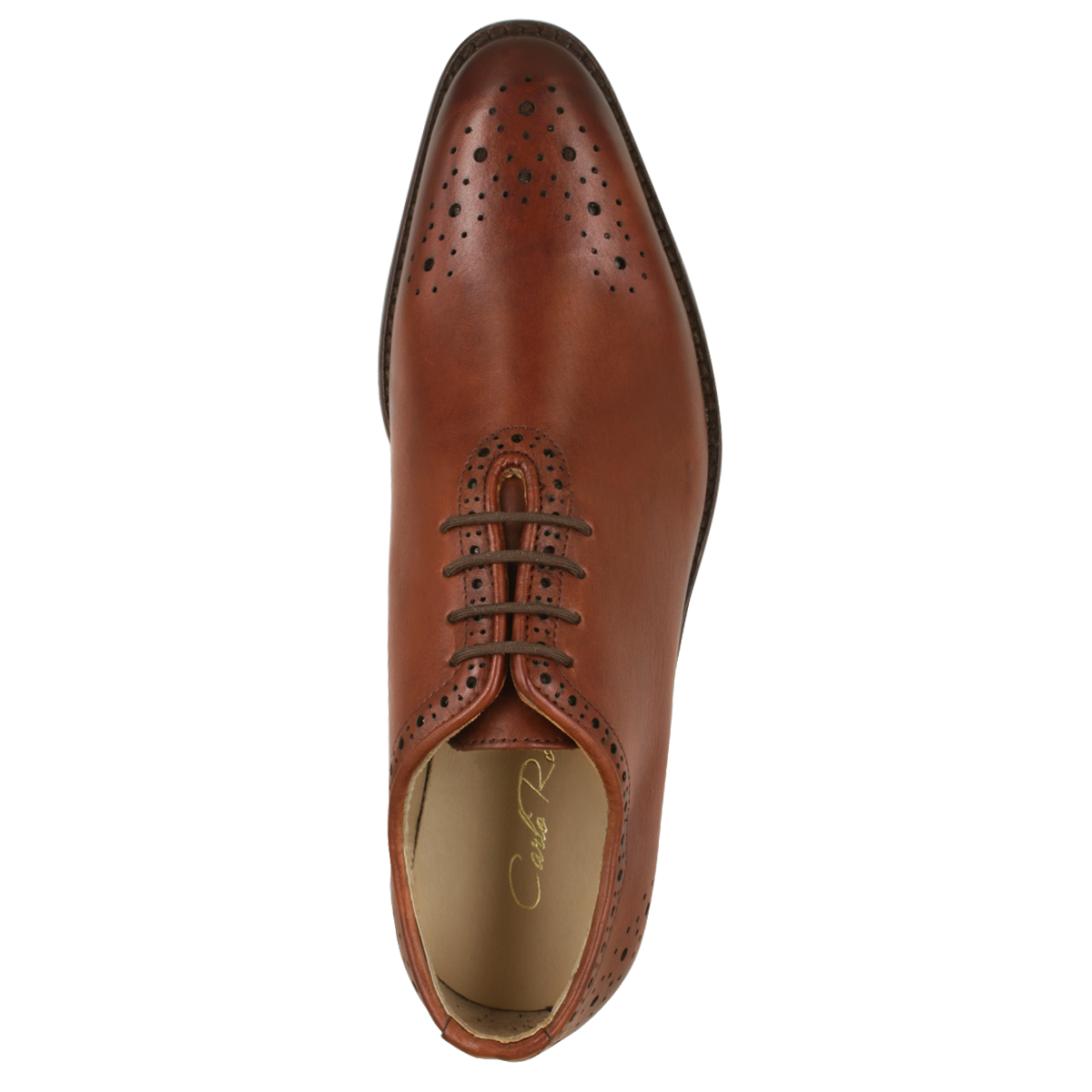 Zapato Formal Hombre Carlo Ronaldi 1030 Becerro Capuchino Cuero Casual.
