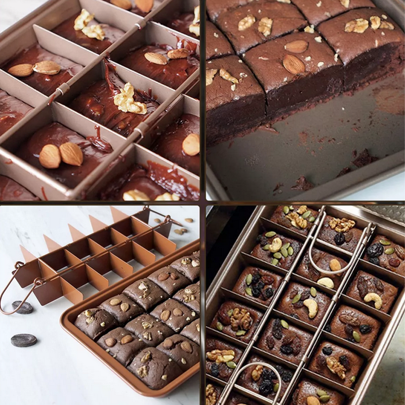 Molde Charola Para Pastel Brownie Pan Antiadherente Hornear.