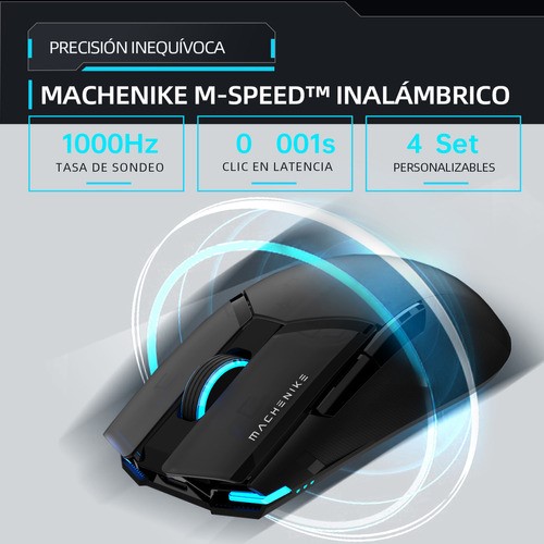 Mouse gamer de juego inalámbrico Machenike M7Pro blanco