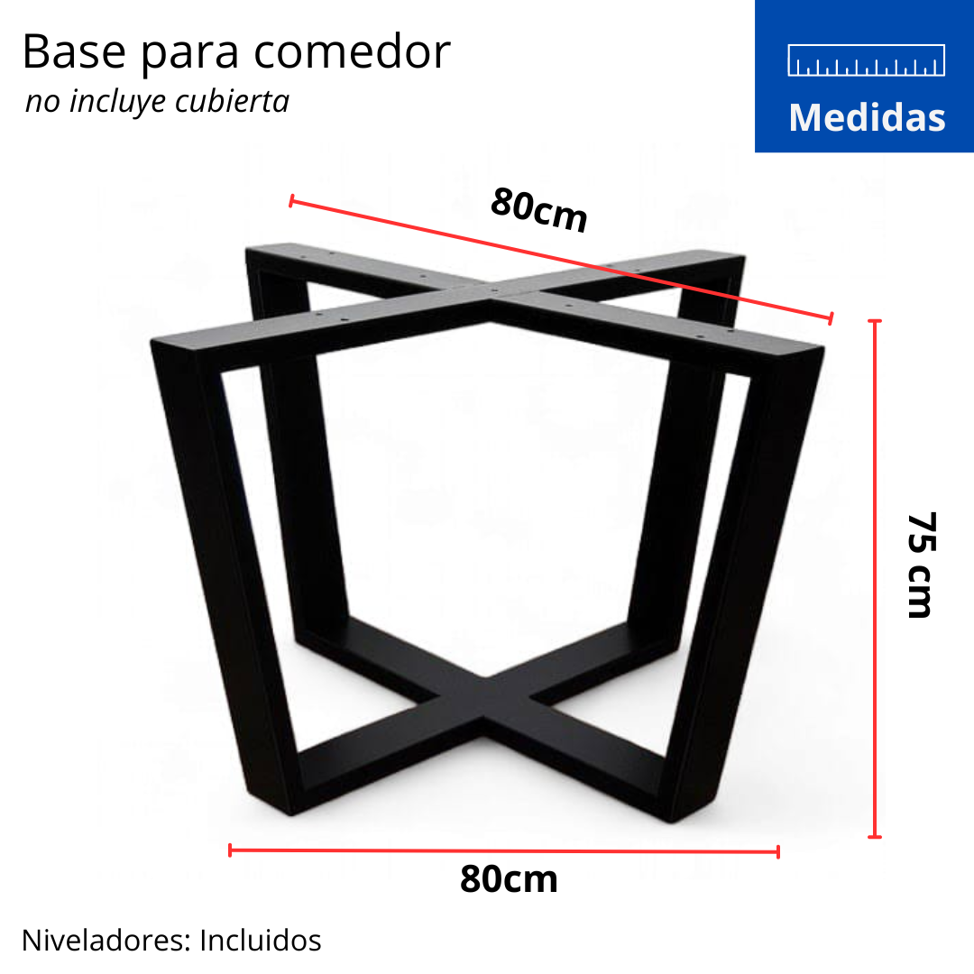 Base Pedestal para mesa 80X80X75 CM.