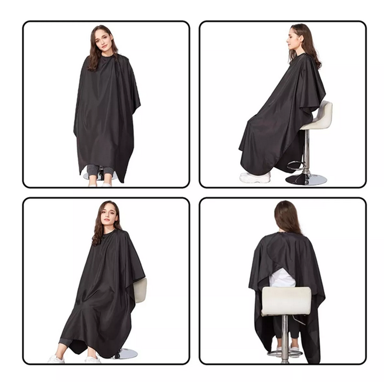 Cubridor Peinador Estilista Plastico Negro Largo Barber.