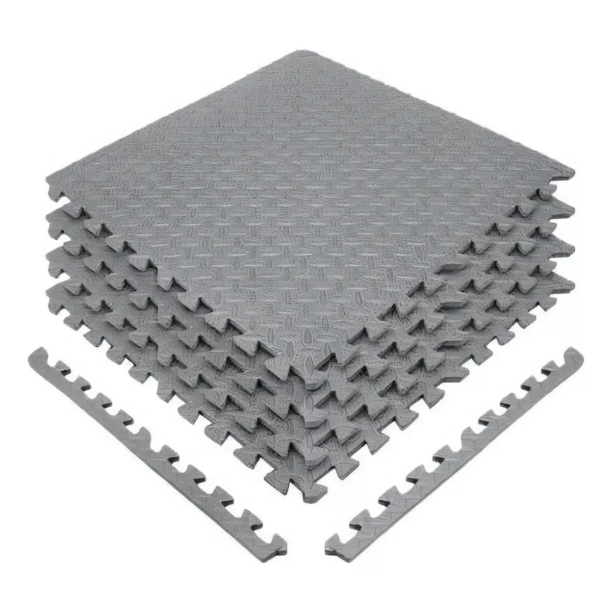 Tapete Foamy Gym Ejercicio Piso Multiuso 20mm 60x60cm 4 Pz Color Gris.