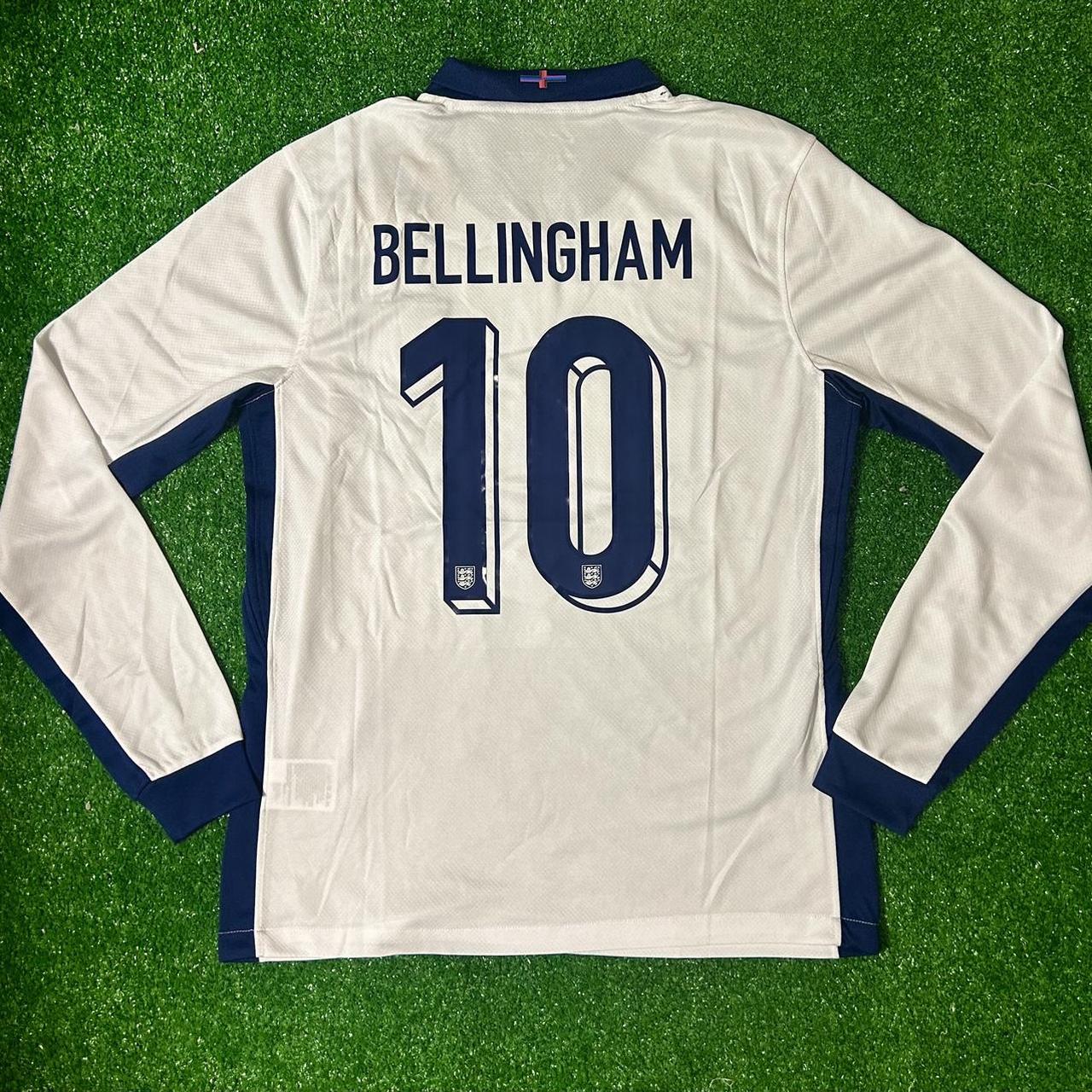 Nuevo! Jersey Inglaterra 2024/2025 Manga Larga Titular Local Blanca Bellingham 10 Talla XL.