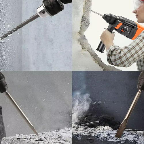 Rotomartillo Cincelador Perforador Taladro Sds Juego 1600w.