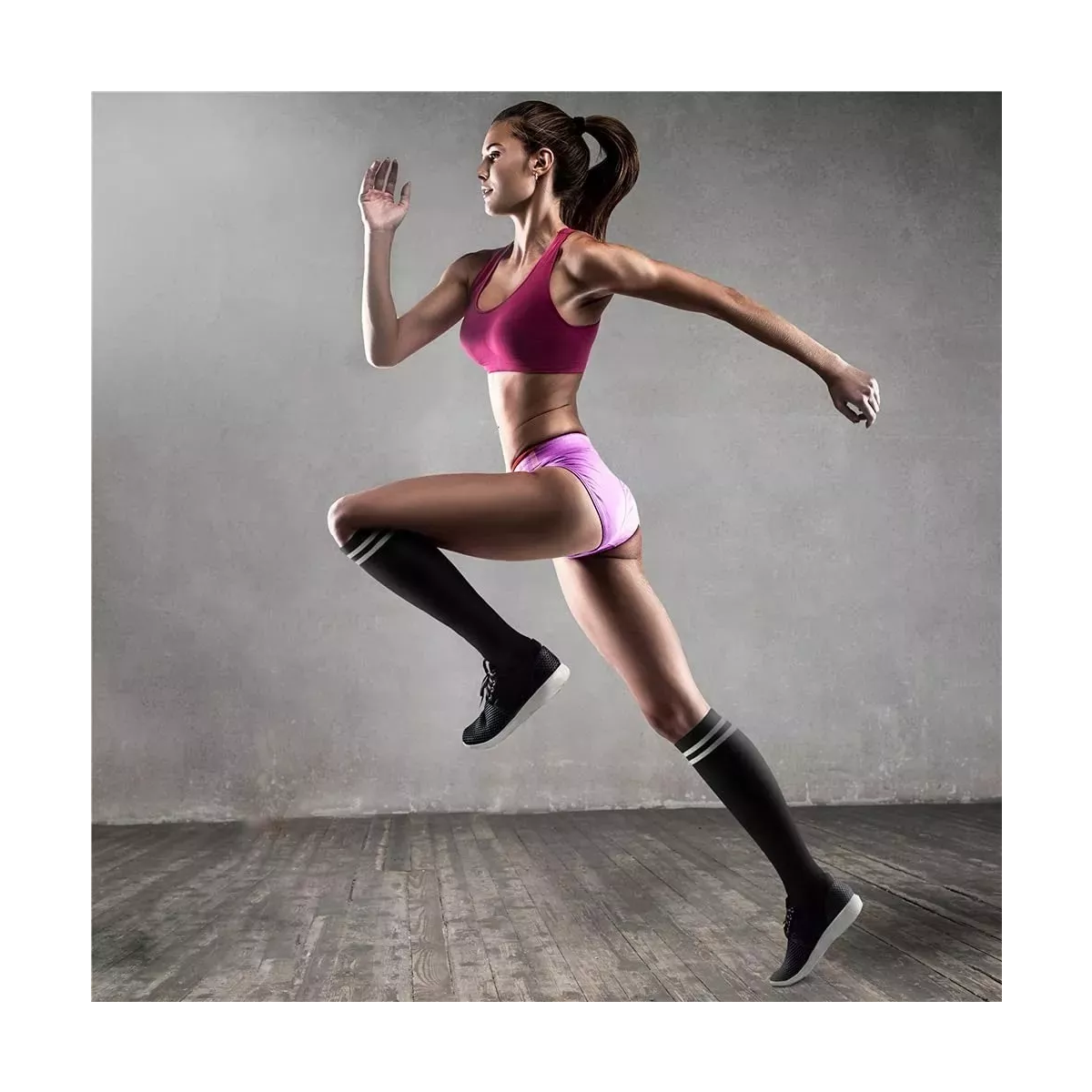 8pares Calcetas De Compresion Hombre Mujer Calcetines Largas S/M.