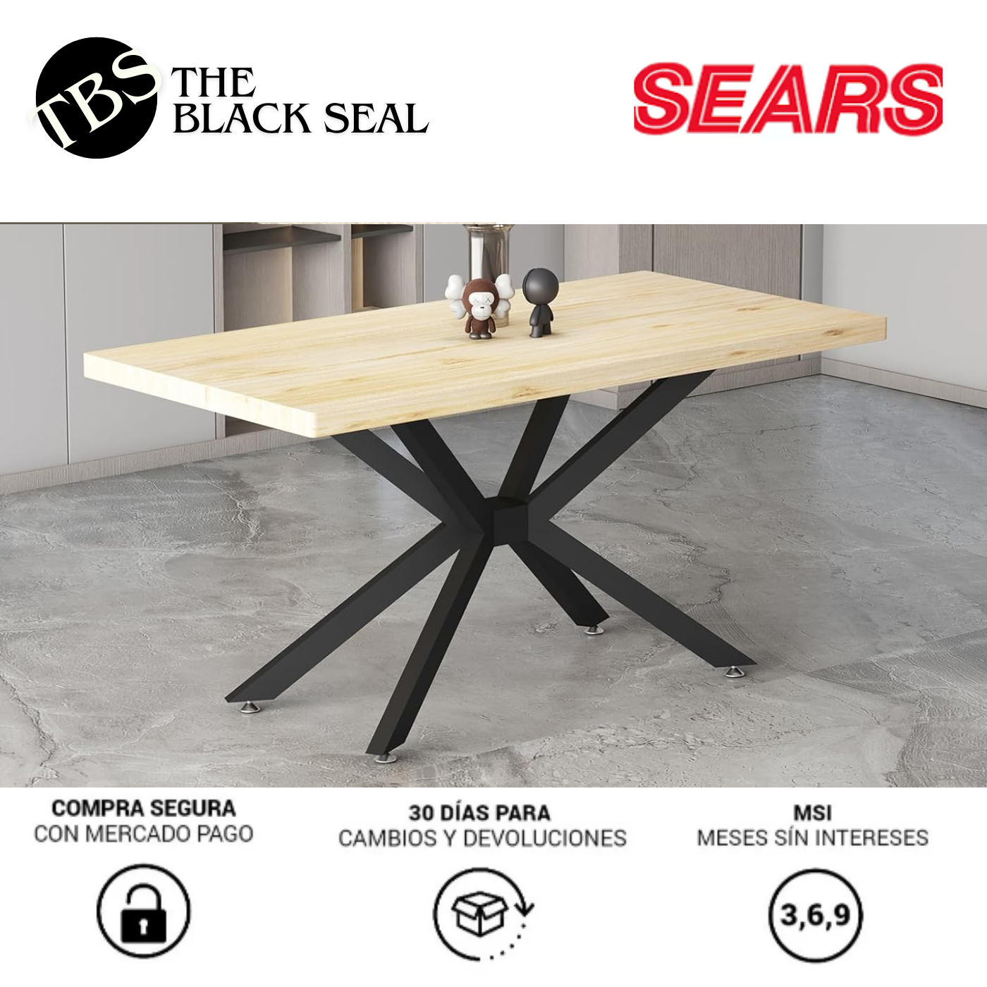 Base Pedastel Para Mesa Moderno Metal Cuadrada.