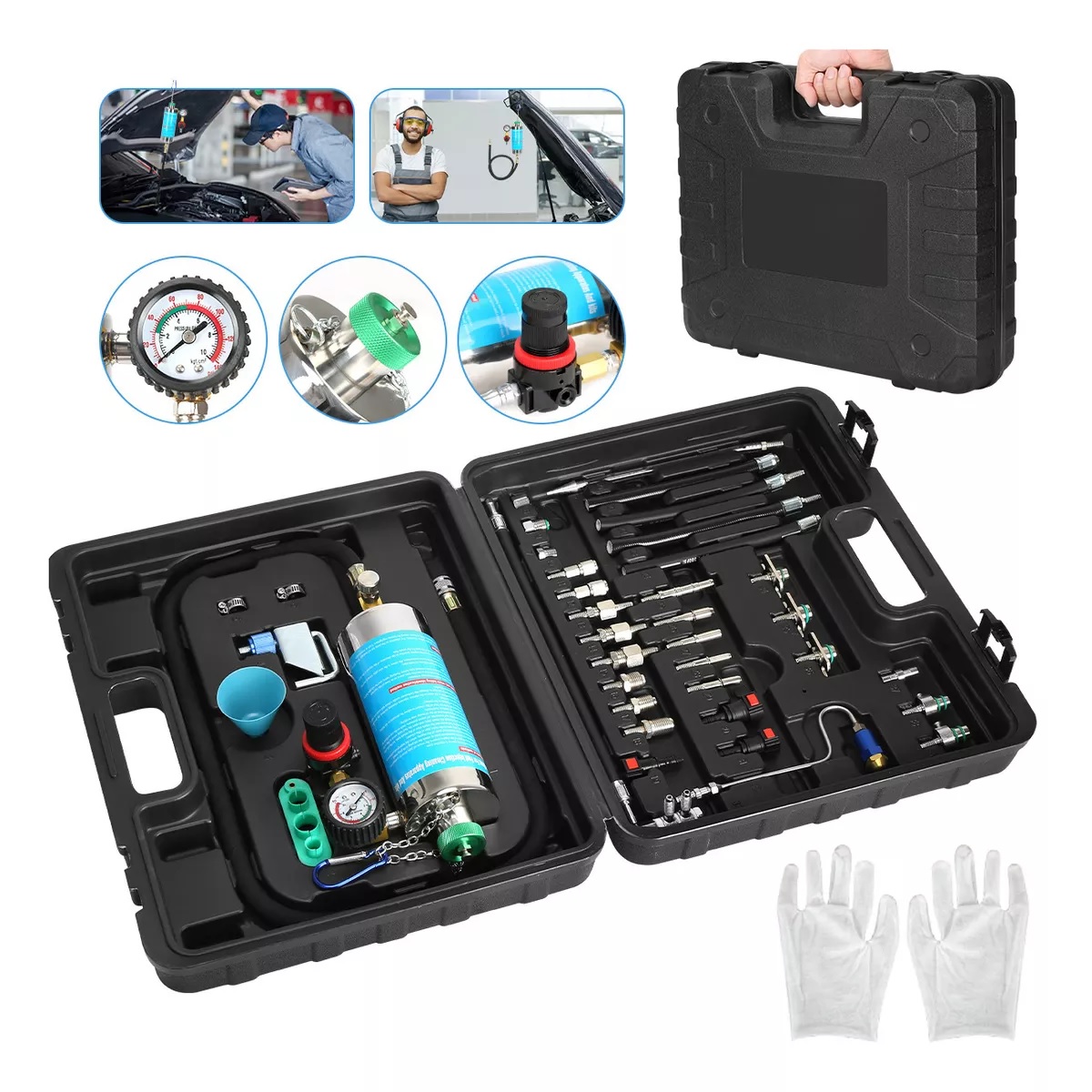 Limpiador De Inyectores De Boya Incluye Conector Kit 39 Pcs.