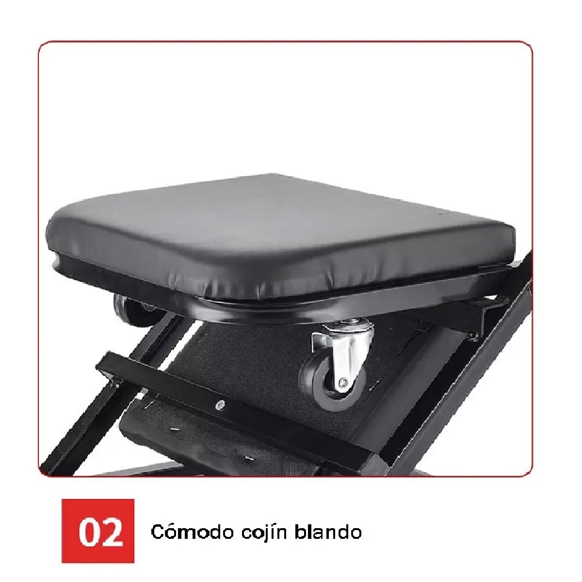 Cama Para Taller Mecanico Plegable 2 En 1 Deslizante 36 PuLG.