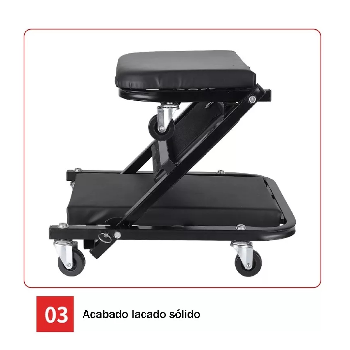 Cama Para Taller Mecanico Plegable 2 En 1 Deslizante 36 PuLG.