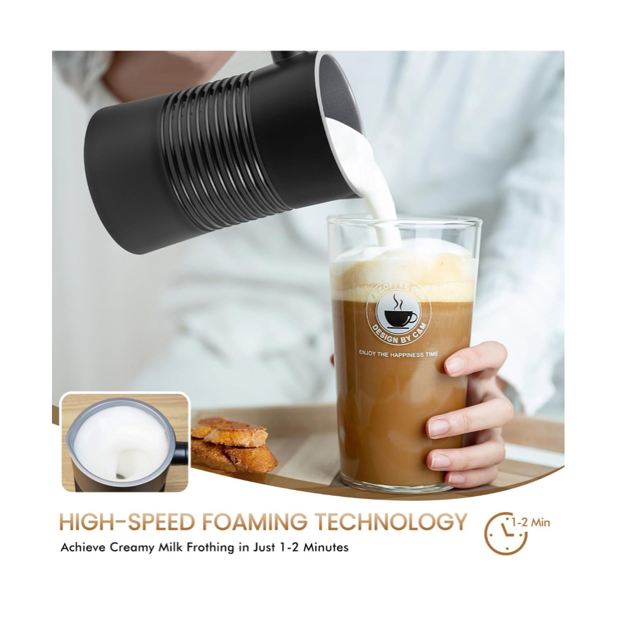 Espumador De Leche Automática Espuma Fría Y Caliente 4 En 1.