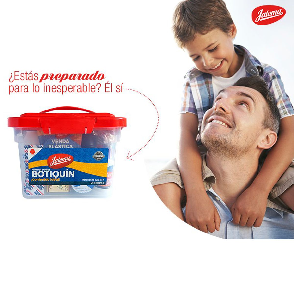 Botiquín de primeros Auxilios caja plástica.