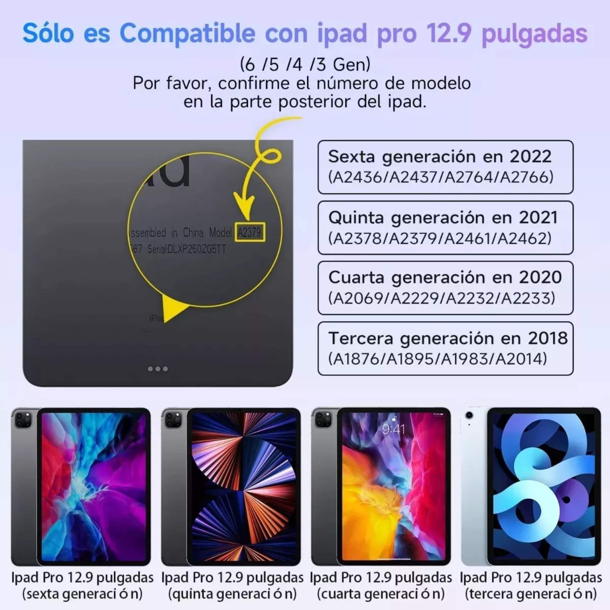 Funda Con Teclado Mágico Para iPad Pro 12.9 Magic Keyboard Color Rosa