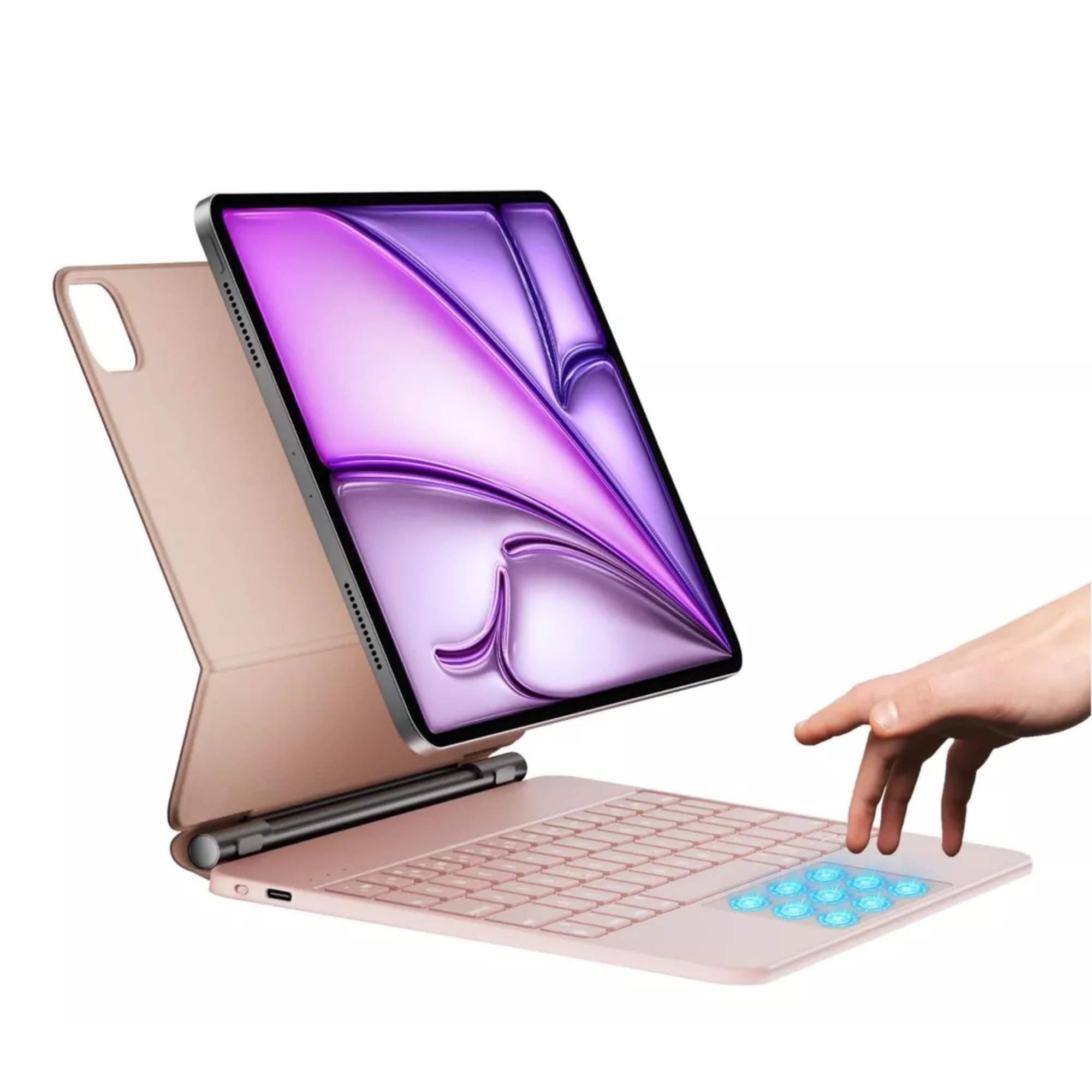 Funda Con Teclado Mágico Para iPad Pro 12.9 Magic Keyboard Color Rosa