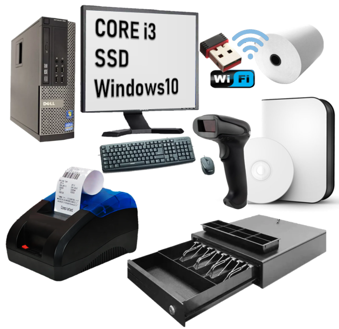 Kit Punto De Venta Tiendify Abarrotes Farmacia Papeleria Ferretería etc  SUPER Core i3 SSD POS TPV PDV
