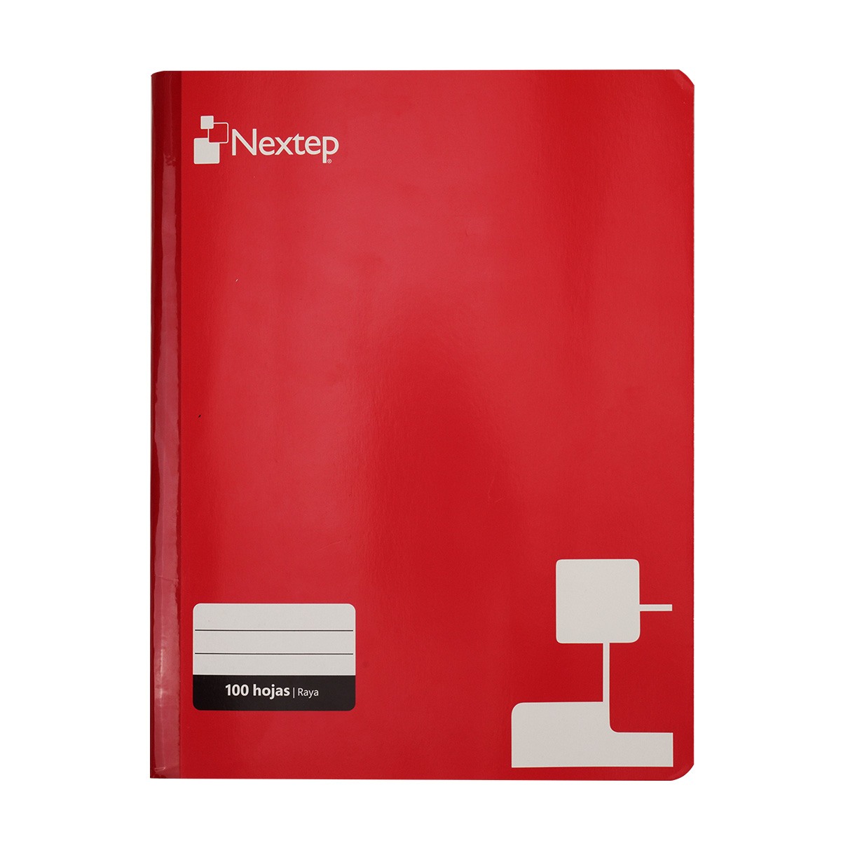 Cuaderno Profesional Nextep NE-008, Rayada, Cosida, con 100 Hojas, Rojo.