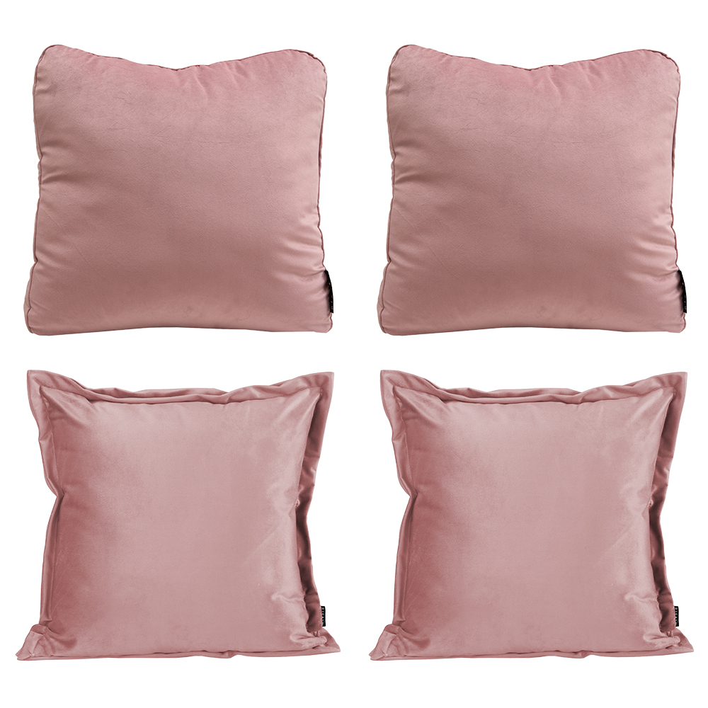 Set de 4 Cojines Decorativos Dicasa Dante Kappa y Zita Gante Palo de Rosa .