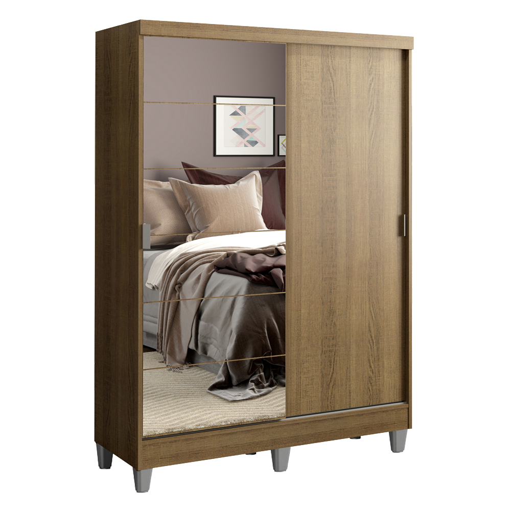 Ropero Closet Madesa Luke con 2 Puertas, 1 Espejo y Patas MM.