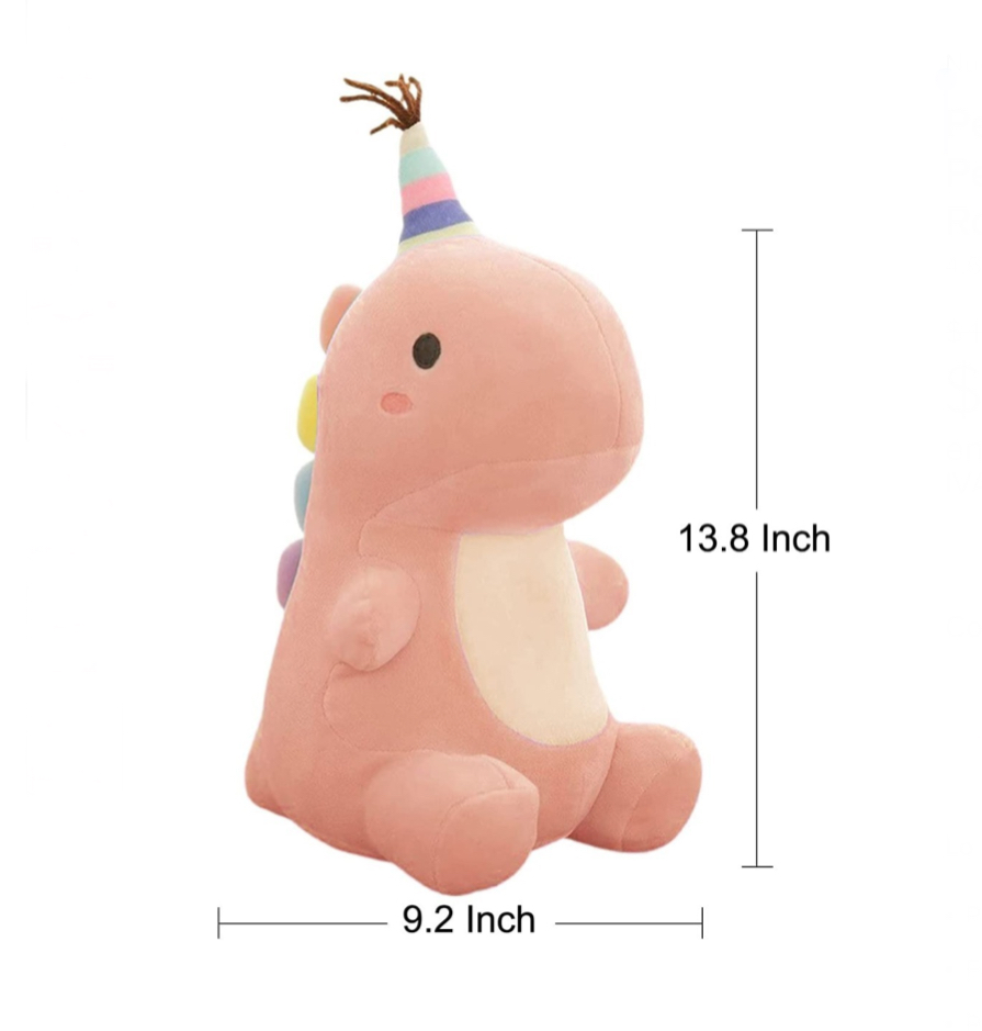 Peluche De Dinosaurio De 30 Cm Perfecto Para Regalar Color Rosado.