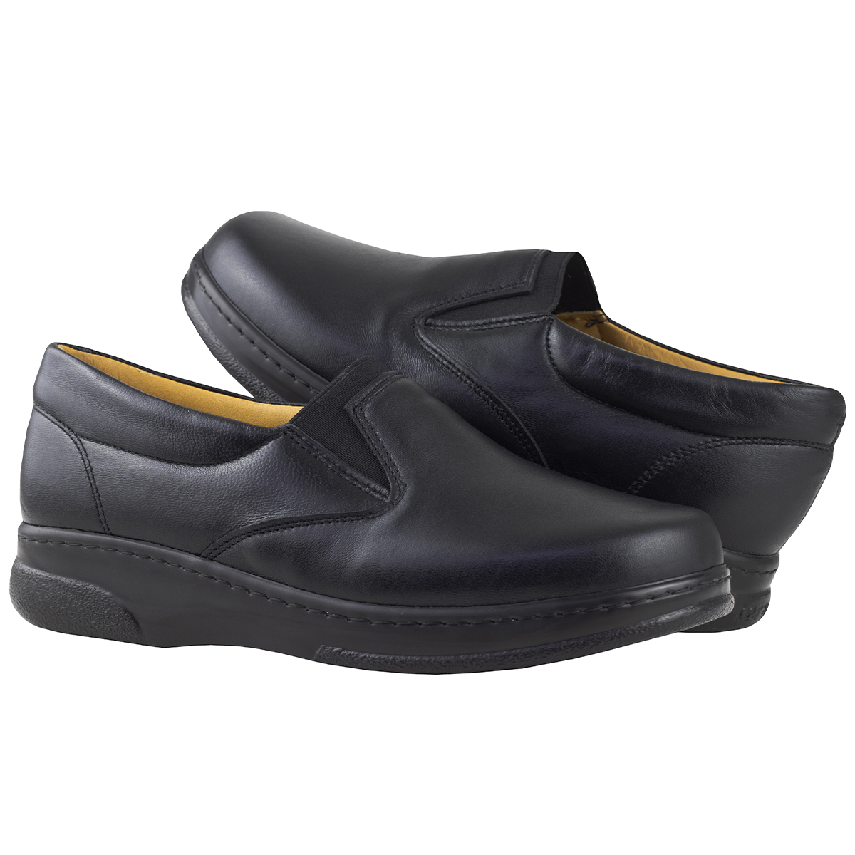 Zapato Mocasín Negro Acolchado Para Mujer Pie Diabético Terapie 106 Original.