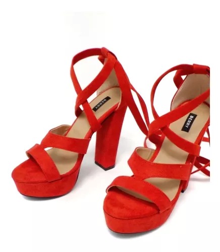 Tacones Dama Zapatillas Lazos Berry 7443.