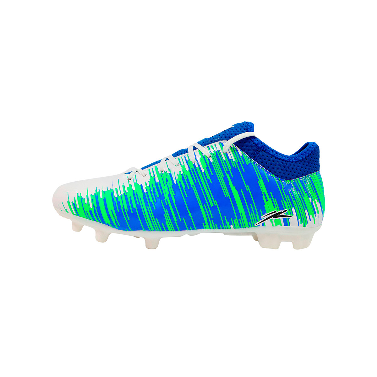 Zapatos  de Futbol Atletica FT13-1108 Tachos Adulto Blanco/Azul rey.