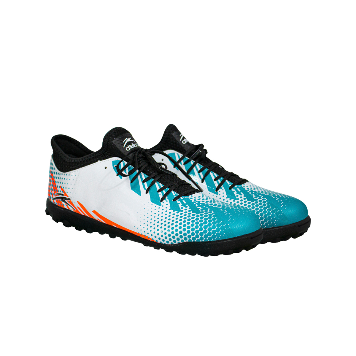 Zapatos de Futbol Atletica FT13-326 Tachos Adulto Blanco/Turquesa