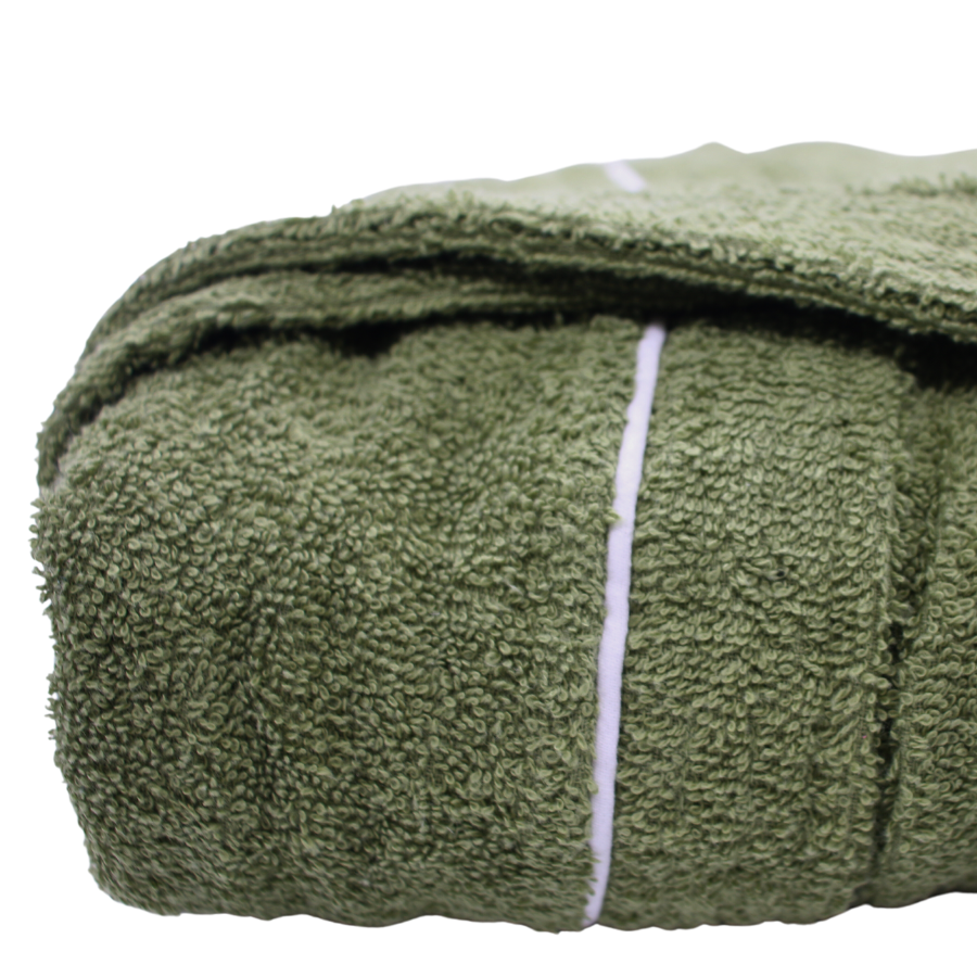 Bata De Baño Verde Olivo Premium 100% Algodón Super Absorbente.