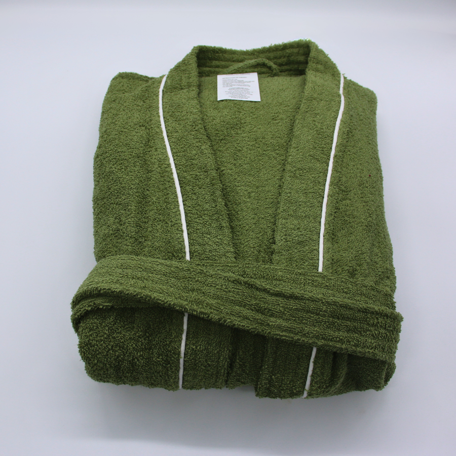 Bata De Baño Verde Olivo Premium 100% Algodón Super Absorbente.