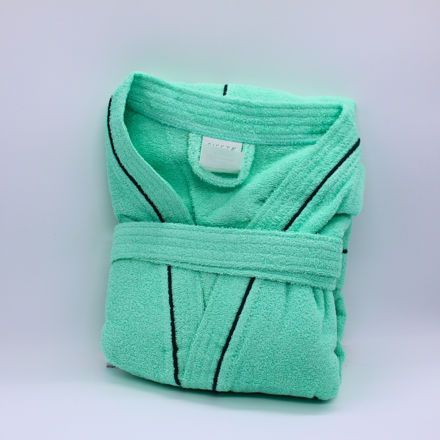 Bata De Baño Verde Menta Premium 100% Algodón Super Absorbente.