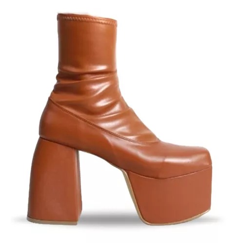 Botin Bota Alta Bratz Piel Lycra Premium Berry 7458