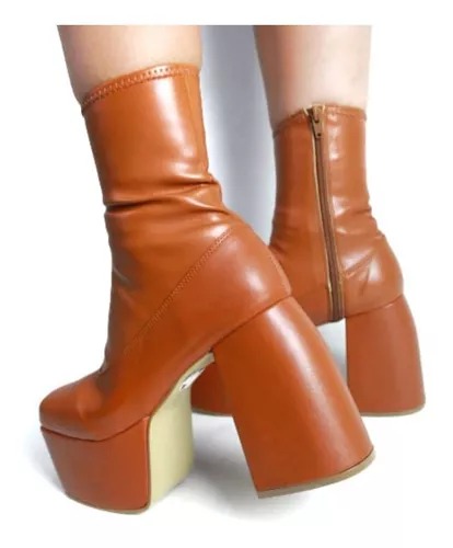 Botin Bota Alta Bratz Piel Lycra Premium Berry 7458