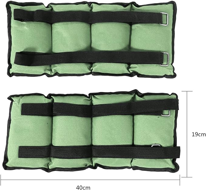 WAYAMY Pesas de Tobillo Ajustables para Fitness, Pesas para Tobillos y Muñecas, Totalmente Ajustable Tobillo Muñeca Brazo Pierna Pesos, con Correa Ajustable para Ejercicio, para Ejercicio, Caminar, Footing, Gimnasio, 4Kg (2 x 2kg).