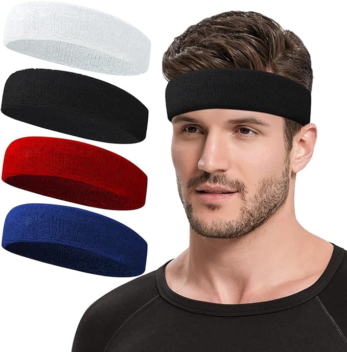 SanMuHome Cinta Deportiva para la Cabeza, Cinta Deportiva para el Sudor, Cinta elástica de Secado rápido para Correr, Ciclismo, Yoga, fútbol, Baloncesto y Otros Deportes.