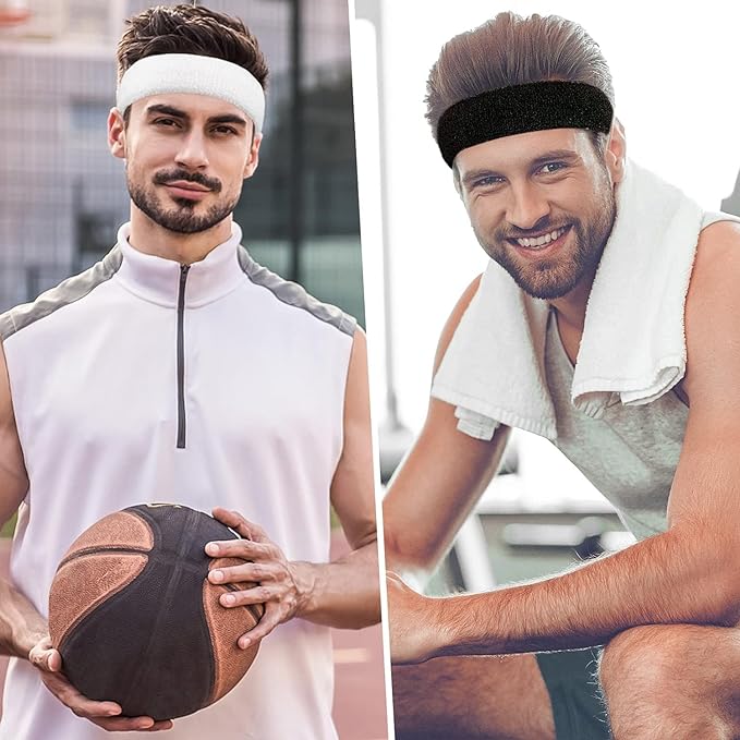 SanMuHome Cinta Deportiva para la Cabeza, Cinta Deportiva para el Sudor, Cinta elástica de Secado rápido para Correr, Ciclismo, Yoga, fútbol, Baloncesto y Otros Deportes.