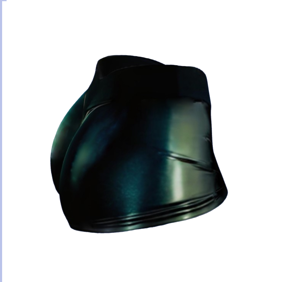 SHORT CORTO MUJER VINIL METALICO NEGRO.