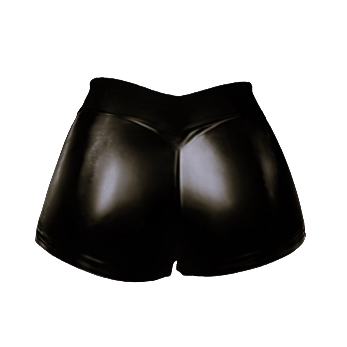 SHORT CORTO MUJER VINIL METALICO NEGRO.