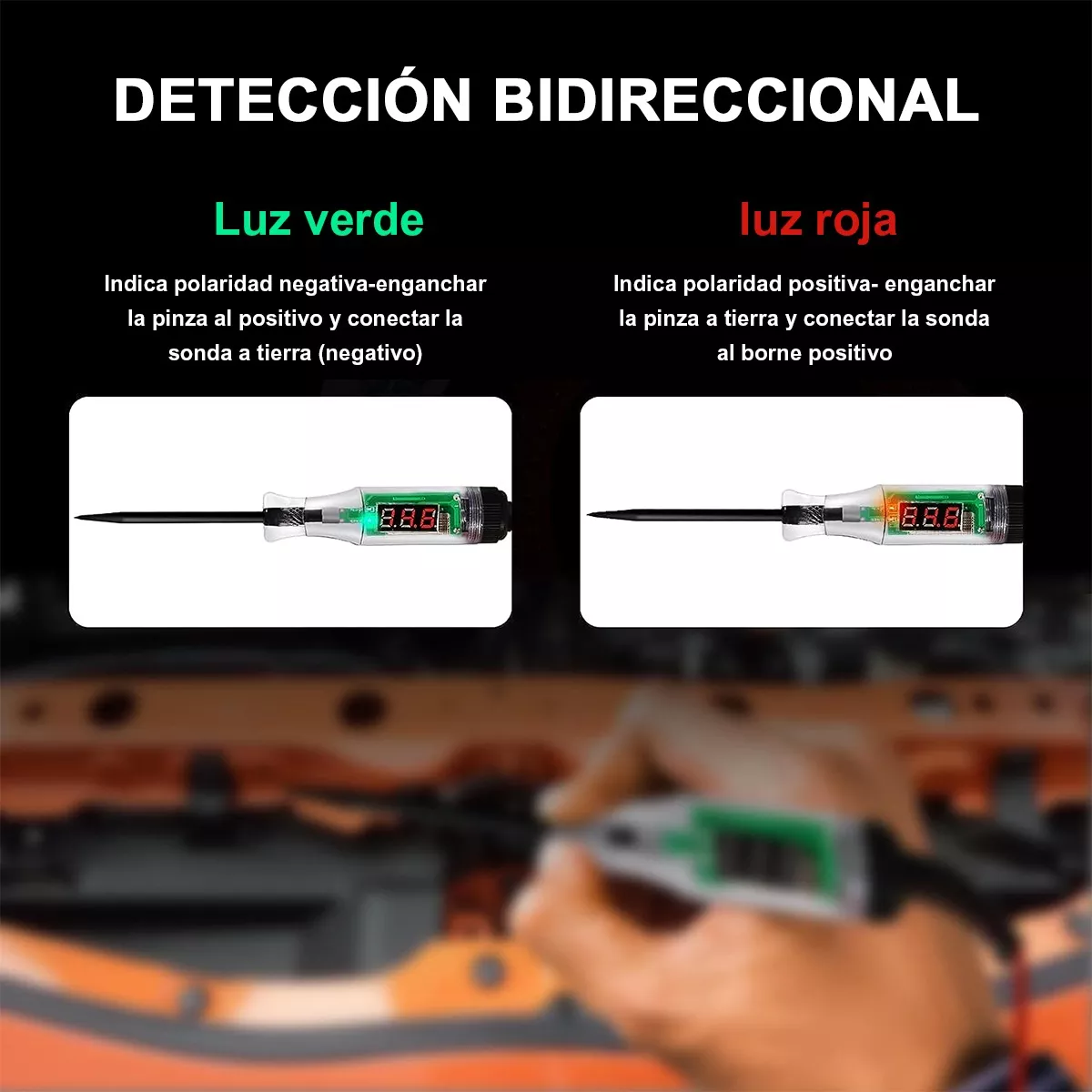 Pluma Prueba Circuito Automotriz 5-90v Tensión Bidireccional.
