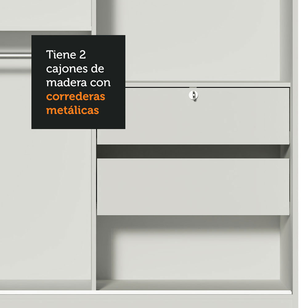 Closet Luke Madesa con 2 Puertas y 2 Espejos BB.