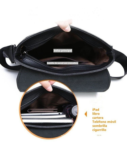 Bolso De Hombro Para Hombre, Bolso De Negocios, Combinación.