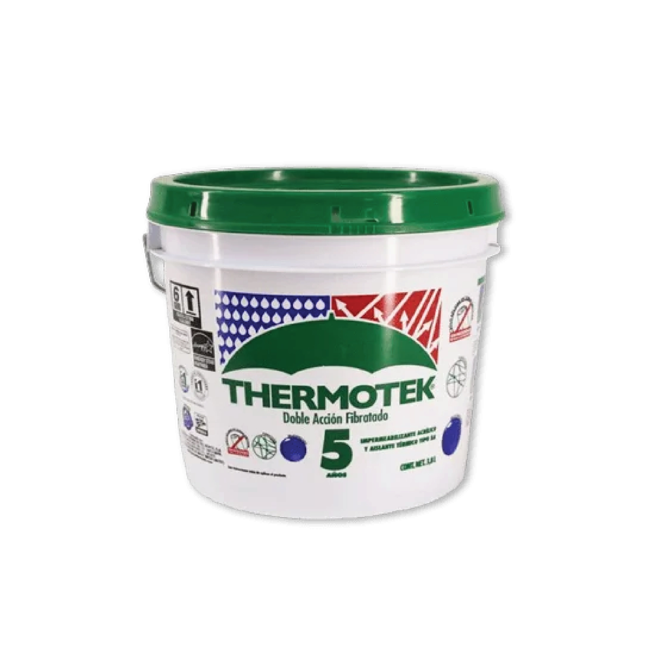 Impermeabilizante doble acción rojo 3.8 L Thermotek.