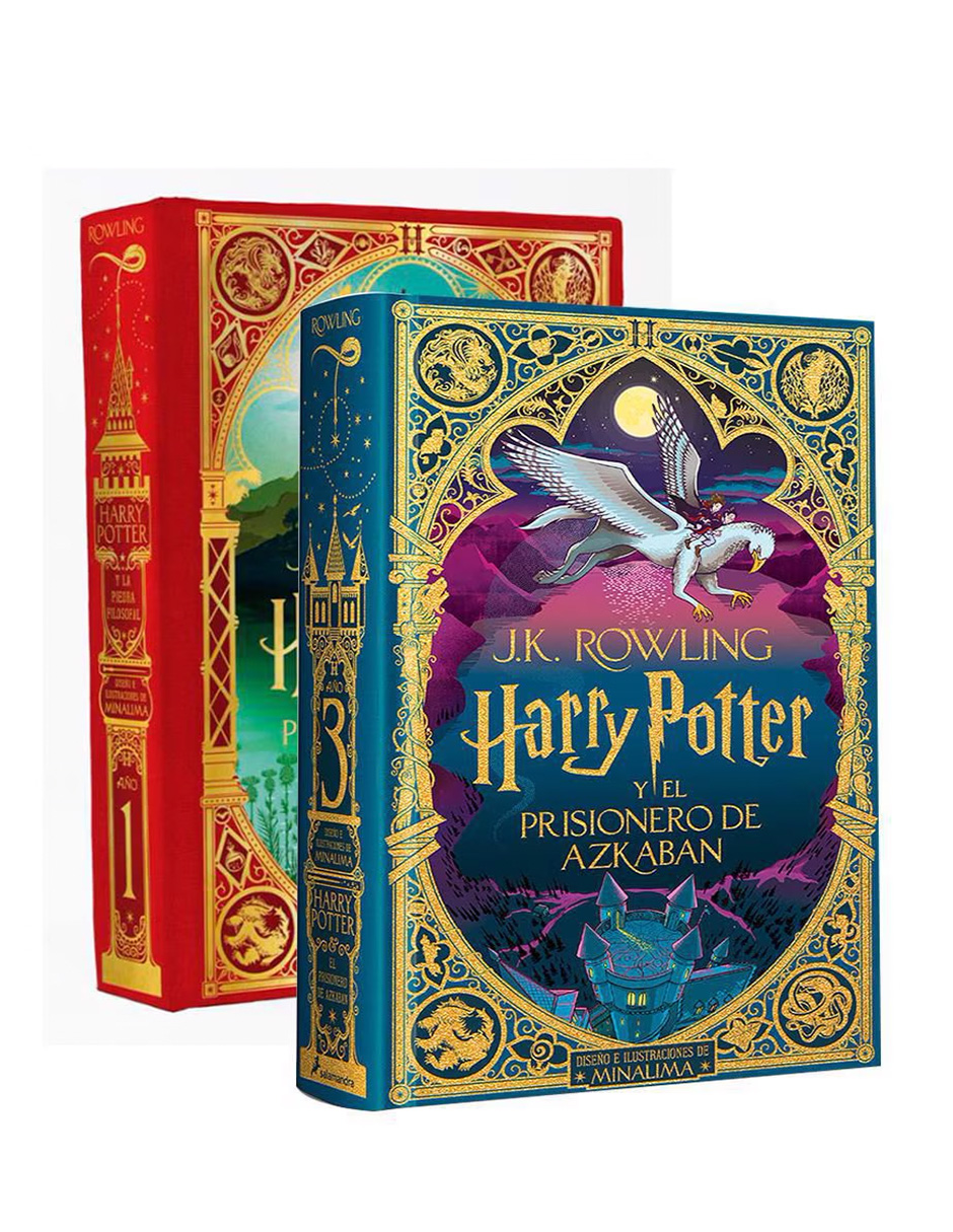Set 2 libros Harry Potter y la Piedra Filosofal+ El Prisionero de Azkaban de J.K. Rowling